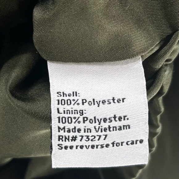 Nine West Jacket Womens Sz S Moto Bomber Asymmetric Zip Long Sleeve Olive Green - Picture 10 of 13